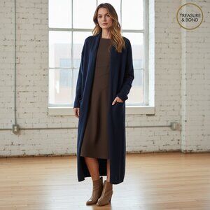 Treasure & Bond Duster Cardigan Navy Large- Some pet hair
